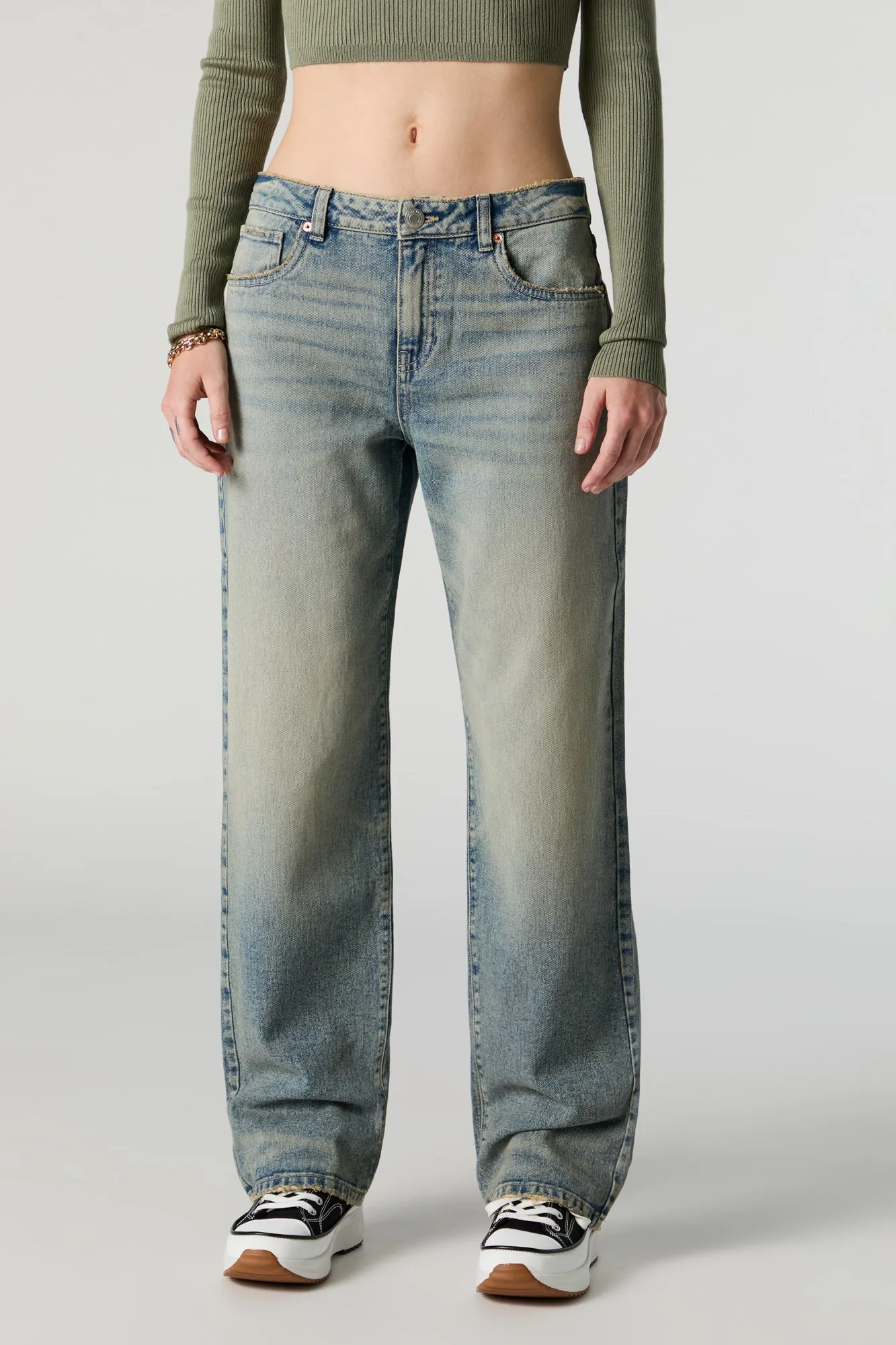 Dyed Washed Baggy Jean sold by Charlotte Russe product image thumbnail 2