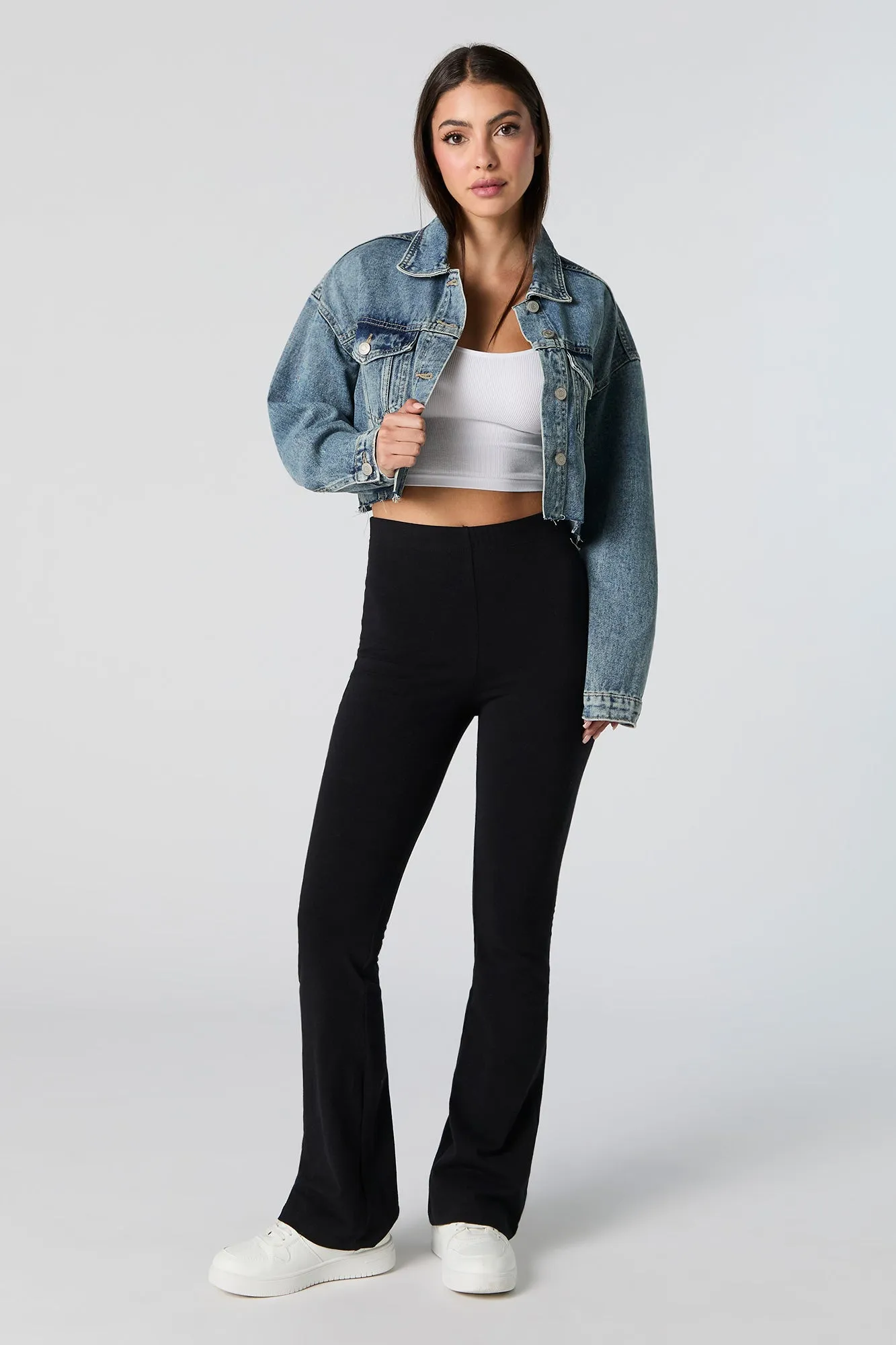 Cropped Denim Jacket sold by Charlotte Russe product image thumbnail 3