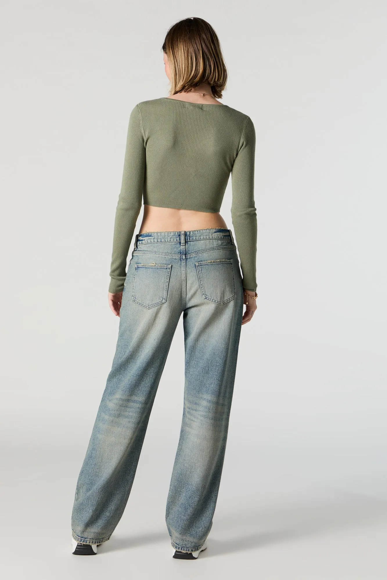 Dyed Washed Baggy Jean sold by Charlotte Russe product image thumbnail 3