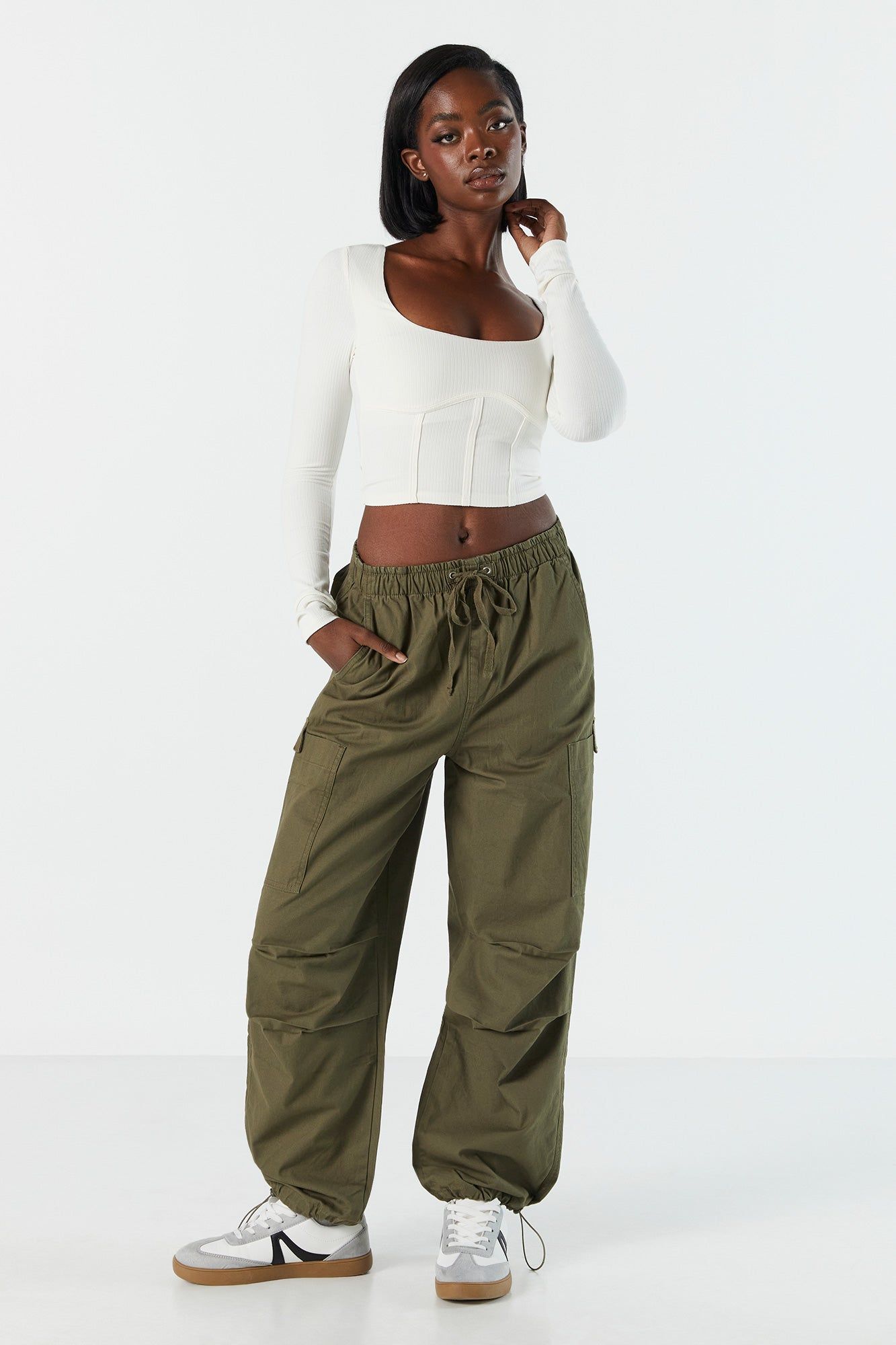 Canvas Cargo Parachute Pant sold by Charlotte Russe product image thumbnail 19