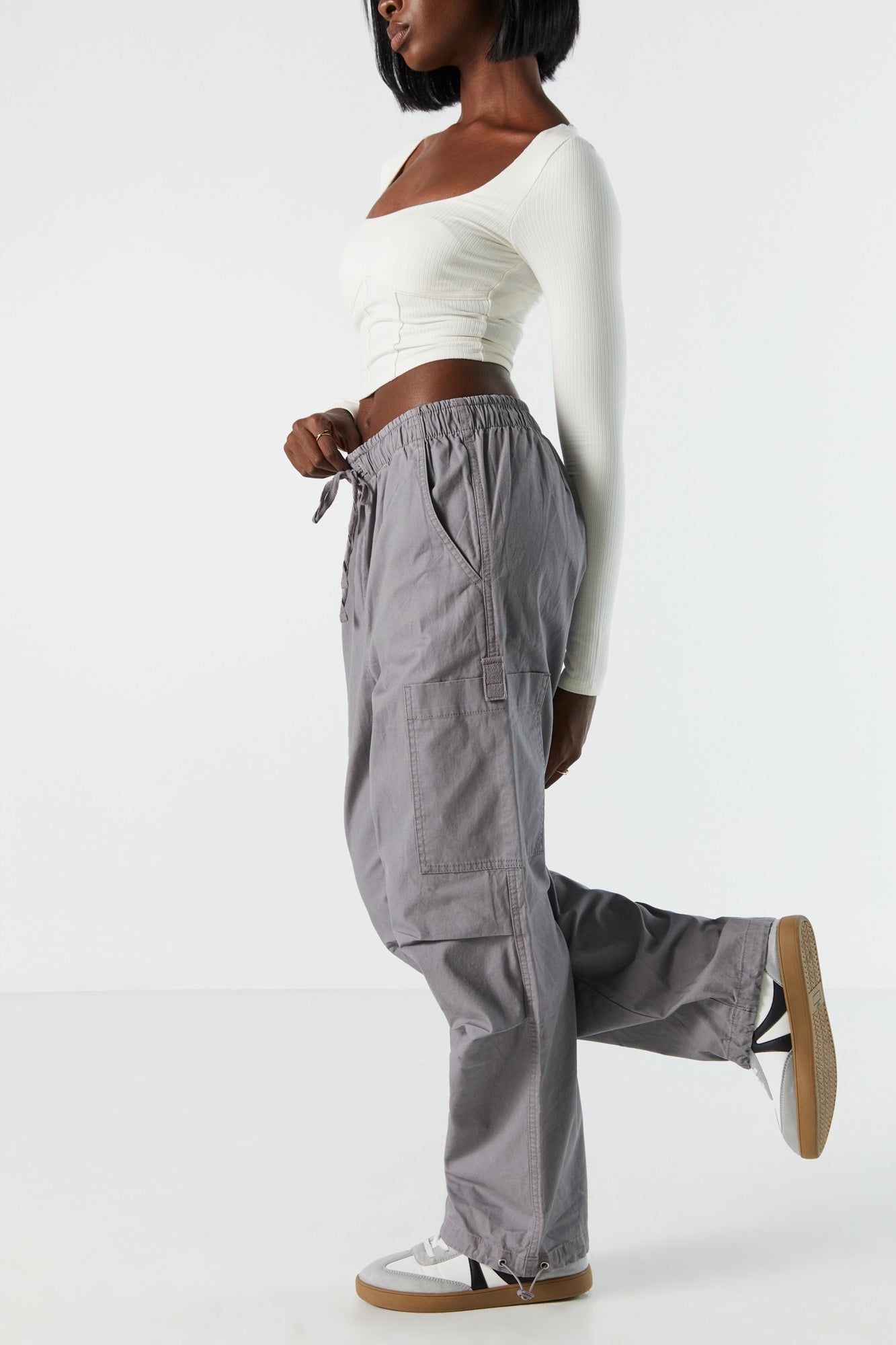 Canvas Cargo Parachute Pant sold by Charlotte Russe product image thumbnail 9