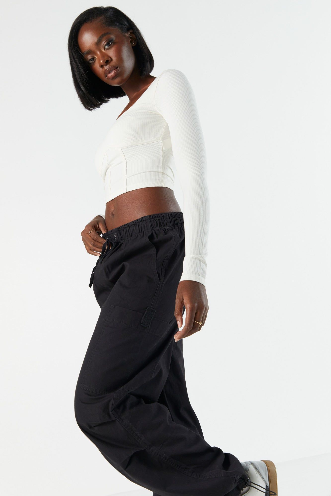 Canvas Cargo Parachute Pant sold by Charlotte Russe product image thumbnail 5