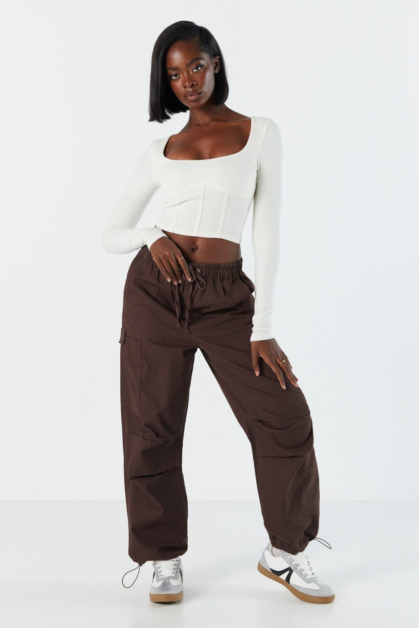 Canvas Cargo Parachute Pant sold by Charlotte Russe product image thumbnail 3