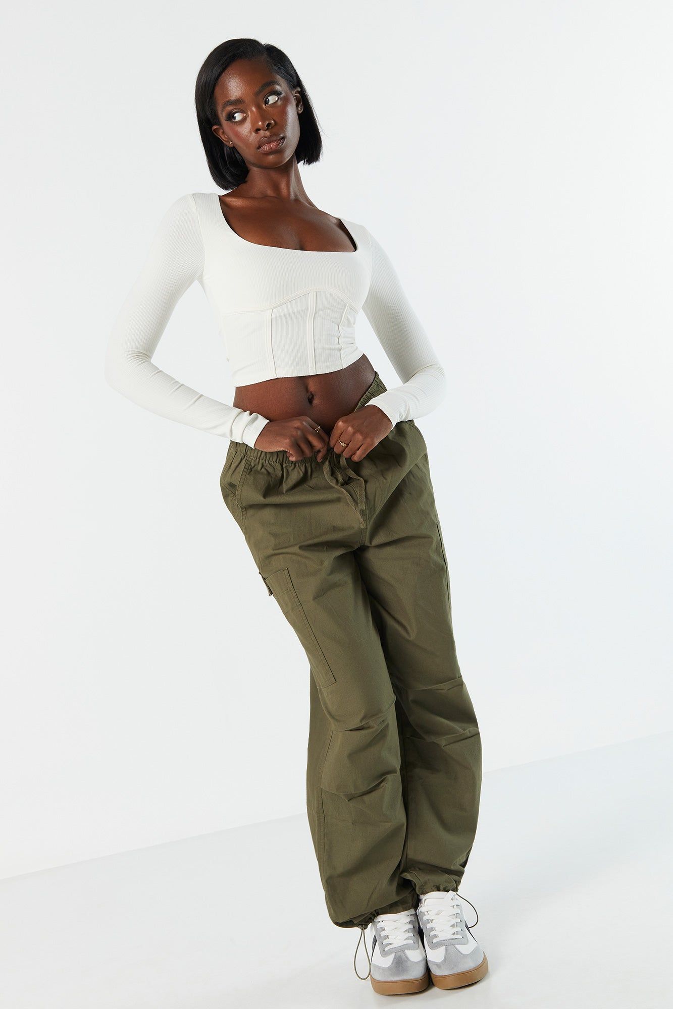 Canvas Cargo Parachute Pant sold by Charlotte Russe product image thumbnail 17