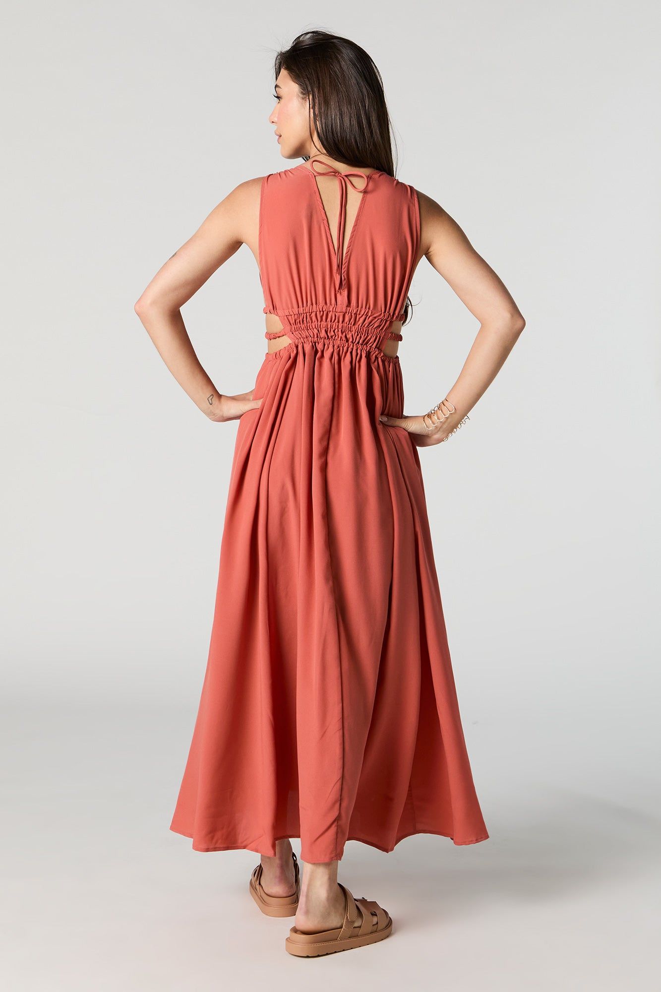V-Neck Side Cut-Out Maxi Dress sold by Charlotte Russe product image thumbnail 3