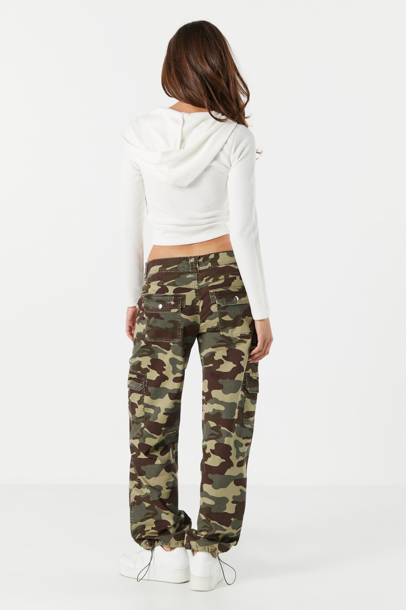 Camo Low Rise Cargo Parachute Pant sold by Charlotte Russe product image thumbnail 3