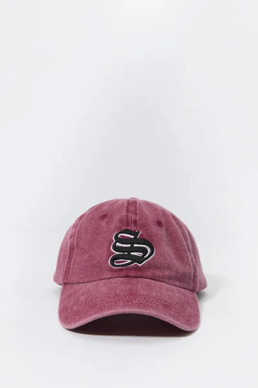S Embroidered Washed Baseball Hat sold by Charlotte Russe