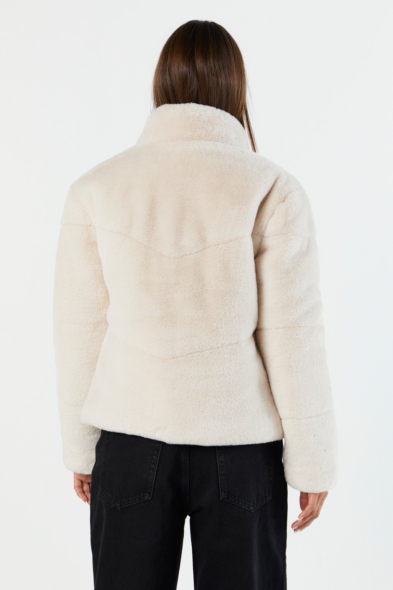 Plush Zip-Up Jacket sold by Charlotte Russe product image thumbnail 3