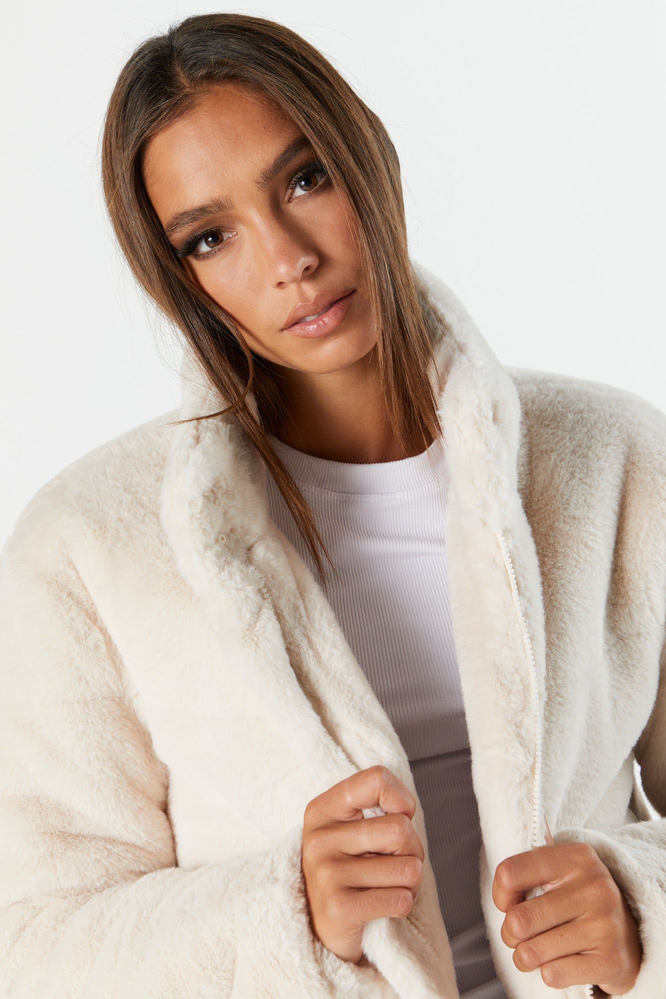 Plush Zip-Up Jacket sold by Charlotte Russe product image thumbnail 2