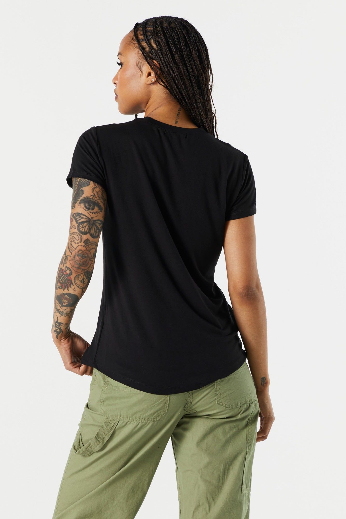 Relaxed Crewneck T-Shirt sold by Charlotte Russe product image thumbnail 5