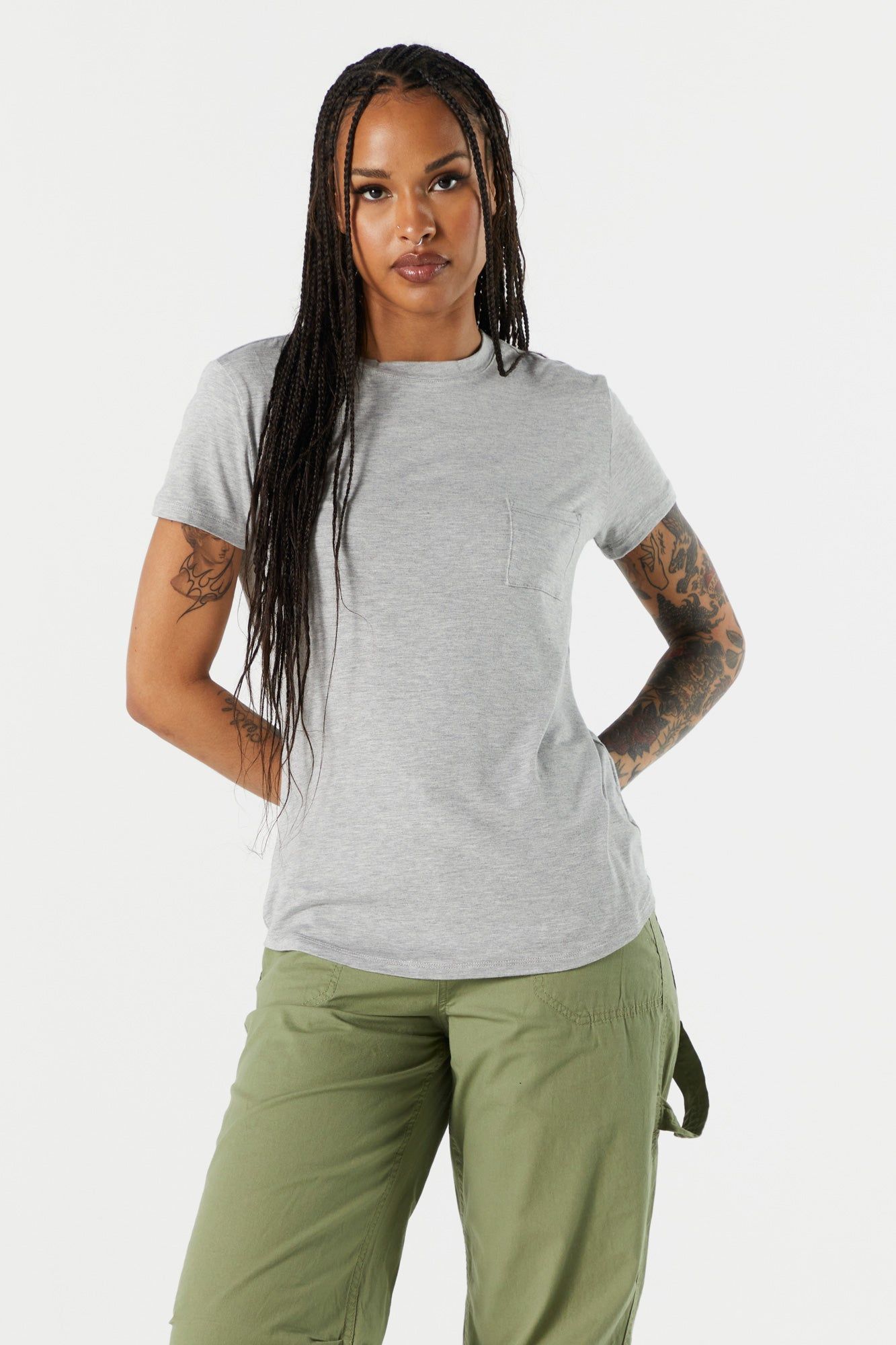 Relaxed Crewneck T-Shirt sold by Charlotte Russe