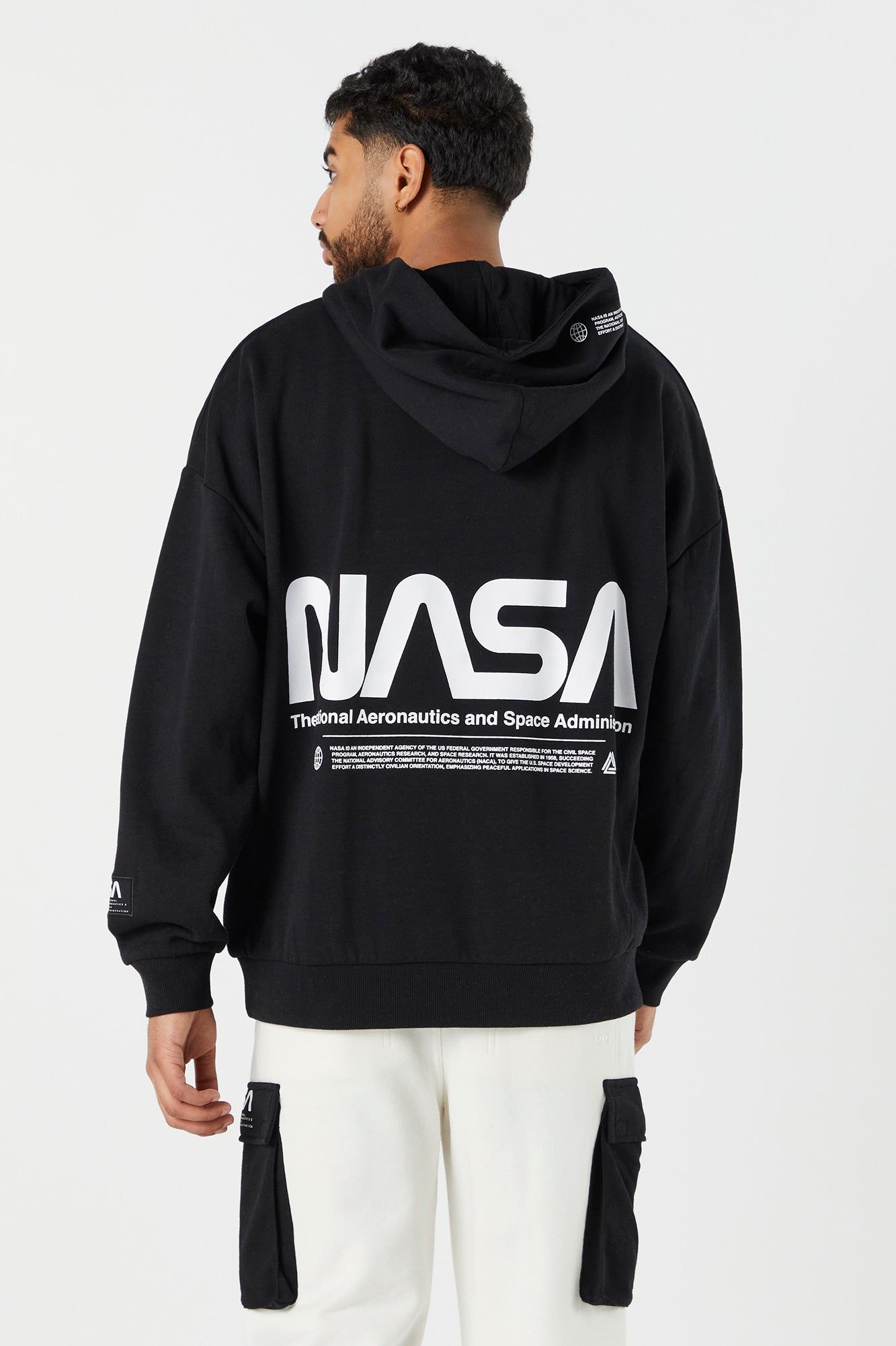 Black NASA Graphic Oversized Hoodie sold by Charlotte Russe product image thumbnail 2