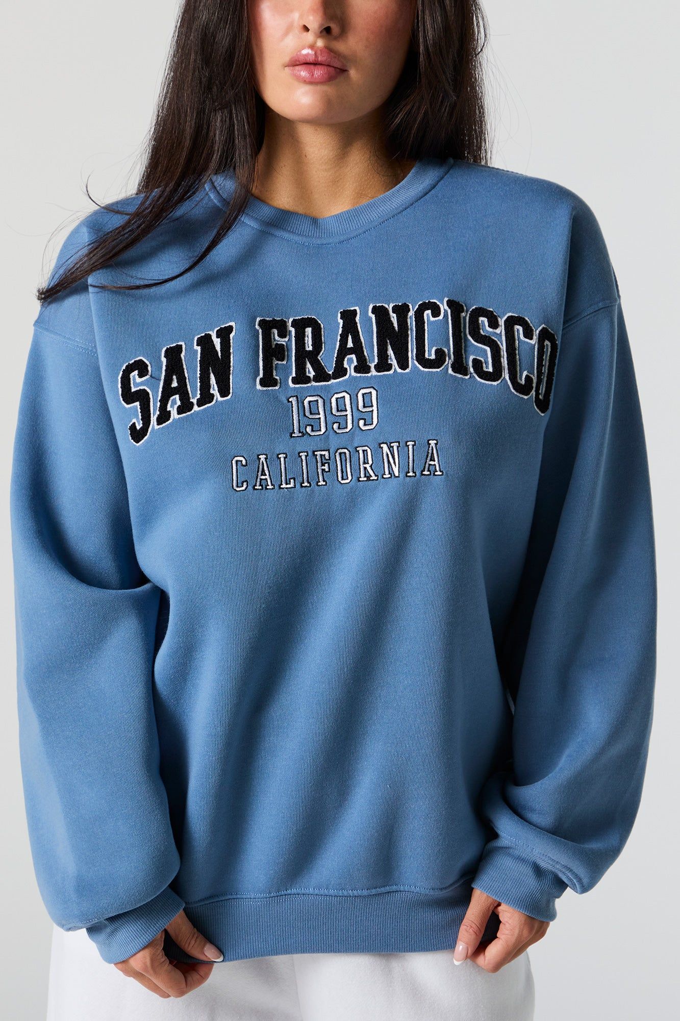 San Francisco Chenille Embroidered Sweatshirt sold by Charlotte Russe product image thumbnail 2