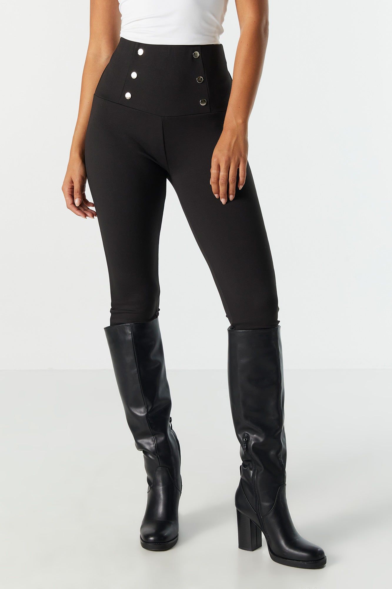 Solid Button Legging sold by Charlotte Russe product image thumbnail 2