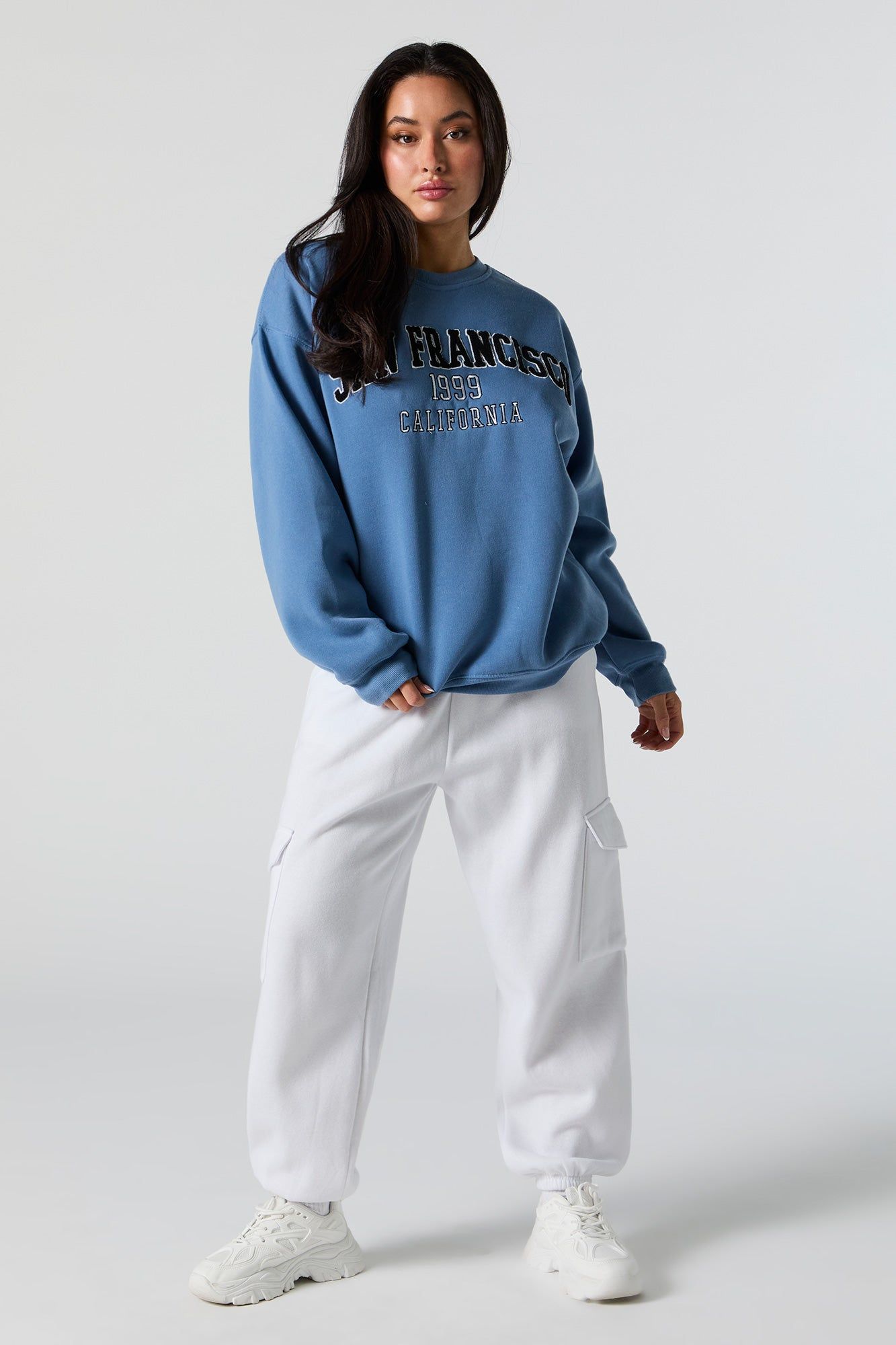 San Francisco Chenille Embroidered Sweatshirt sold by Charlotte Russe product image thumbnail 3
