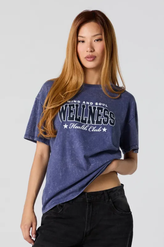 Wellness Club Graphic Washed Boyfriend T-Shirt sold by Charlotte Russe