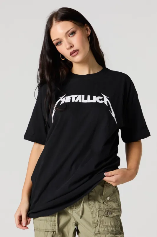 Metallica Graphic Boyfriend T-Shirt sold by Charlotte Russe