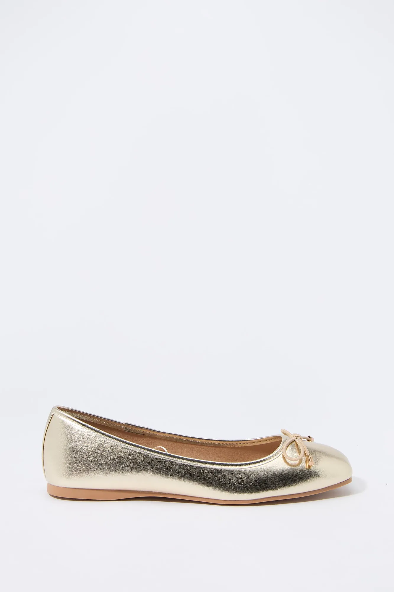 Metallic Bow Ballet Flat sold by Charlotte Russe