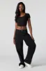 Ribbed Corset Style Cropped T-Shirt sold by Charlotte Russe