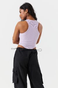 Seamless Ribbed Curved Hem Tank sold by Charlotte Russe