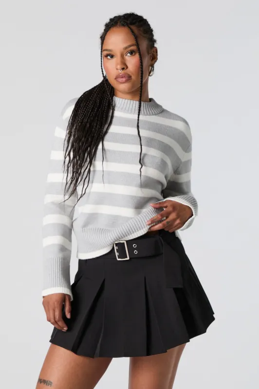 Striped Knit Crewneck Sweater sold by Charlotte Russe