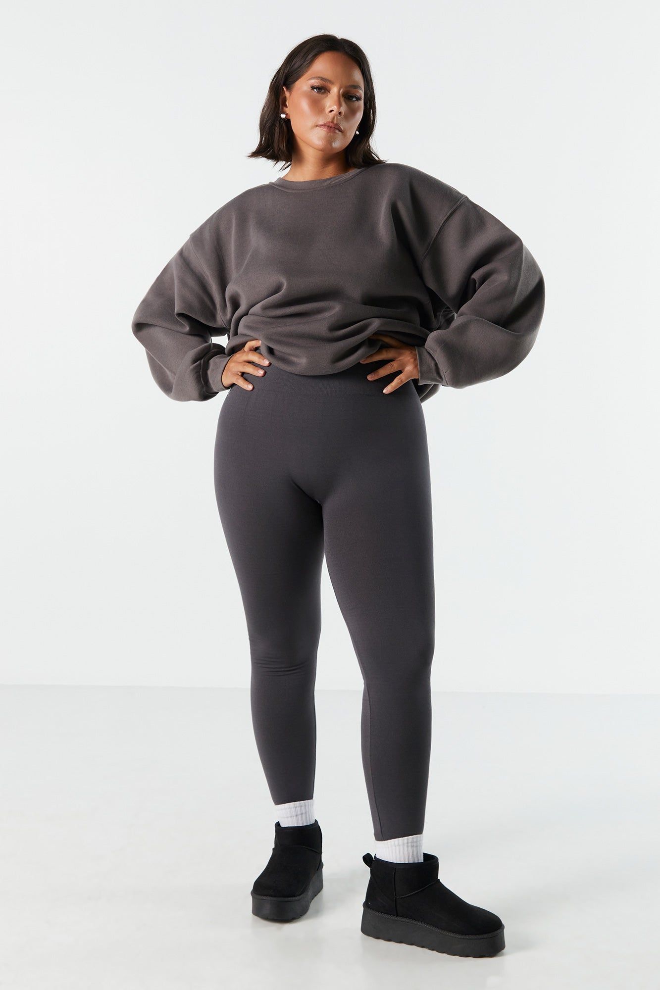 Solid Seamless High Rise Legging sold by Charlotte Russe product image thumbnail 5