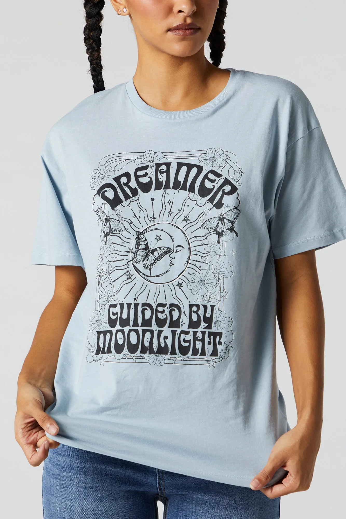 Dreamer Graphic Boyfriend T-Shirt sold by Charlotte Russe