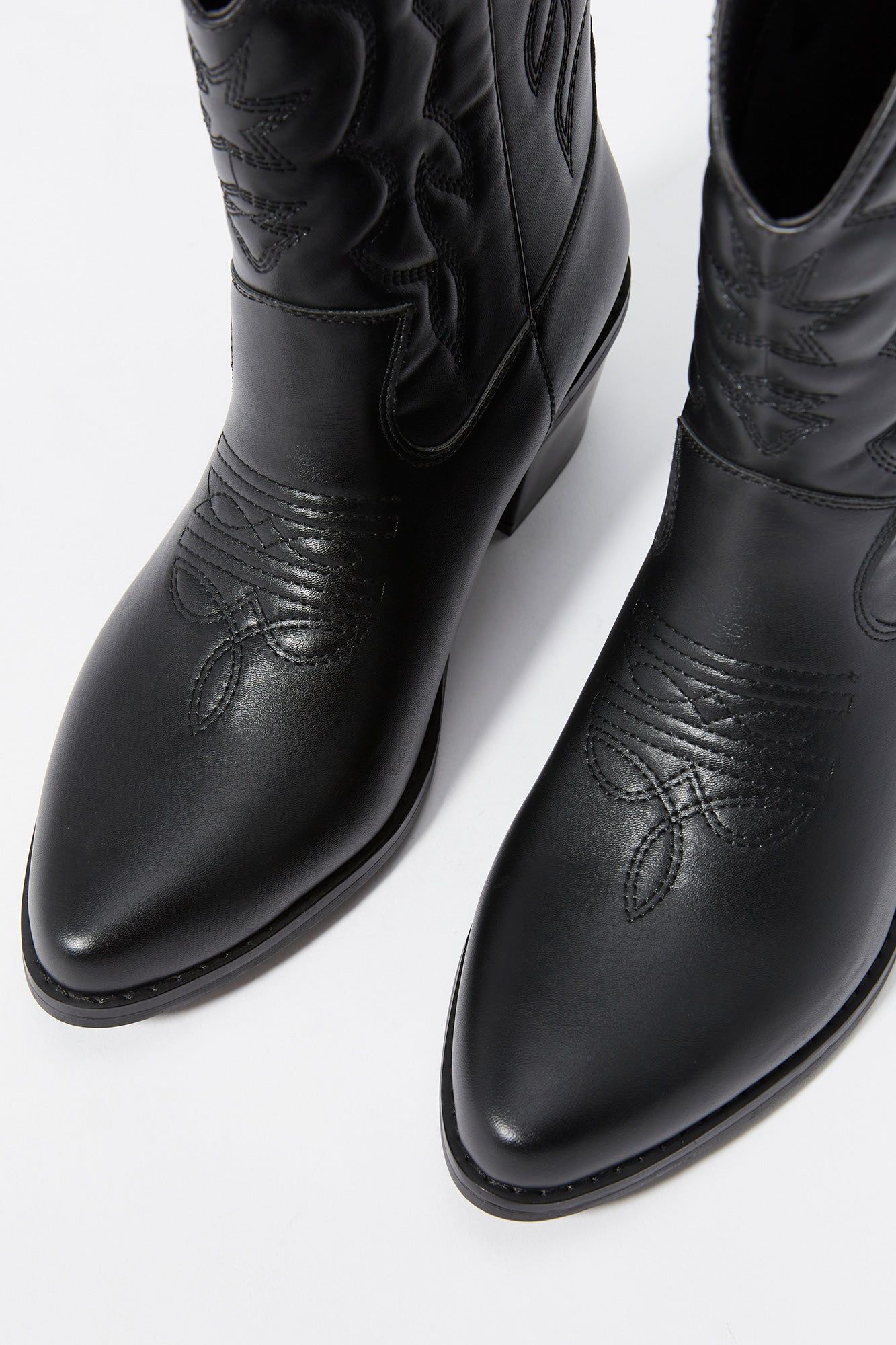 Faux Leather Mid Calf Cowboy Boot sold by Charlotte Russe product image thumbnail 4