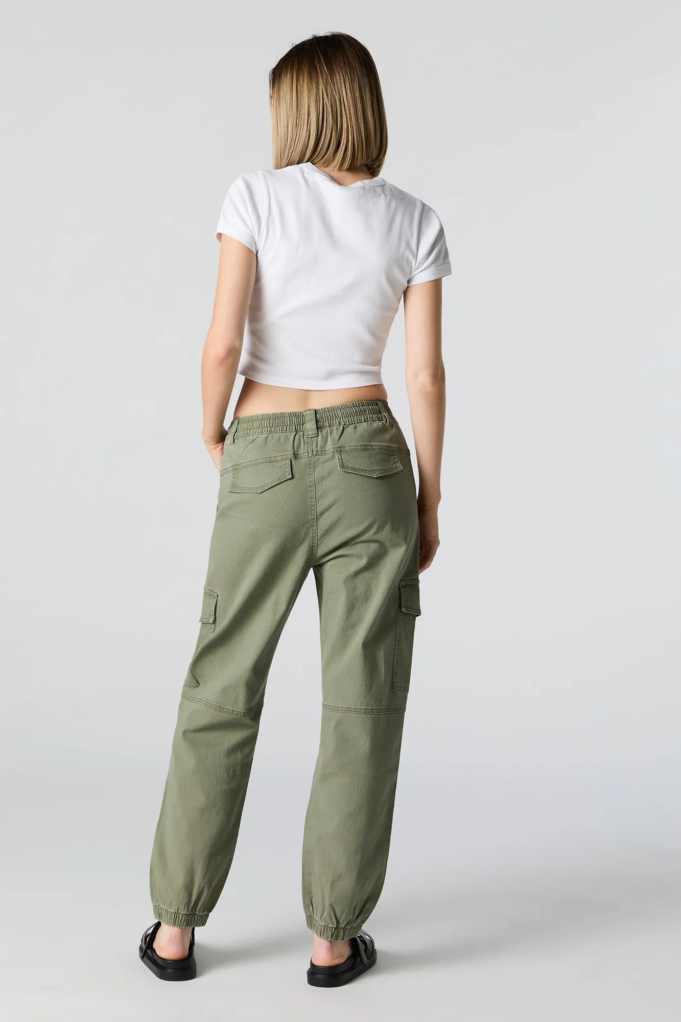 Drawstring Cargo Jogger with Belt Loops sold by Charlotte Russe product image thumbnail 3
