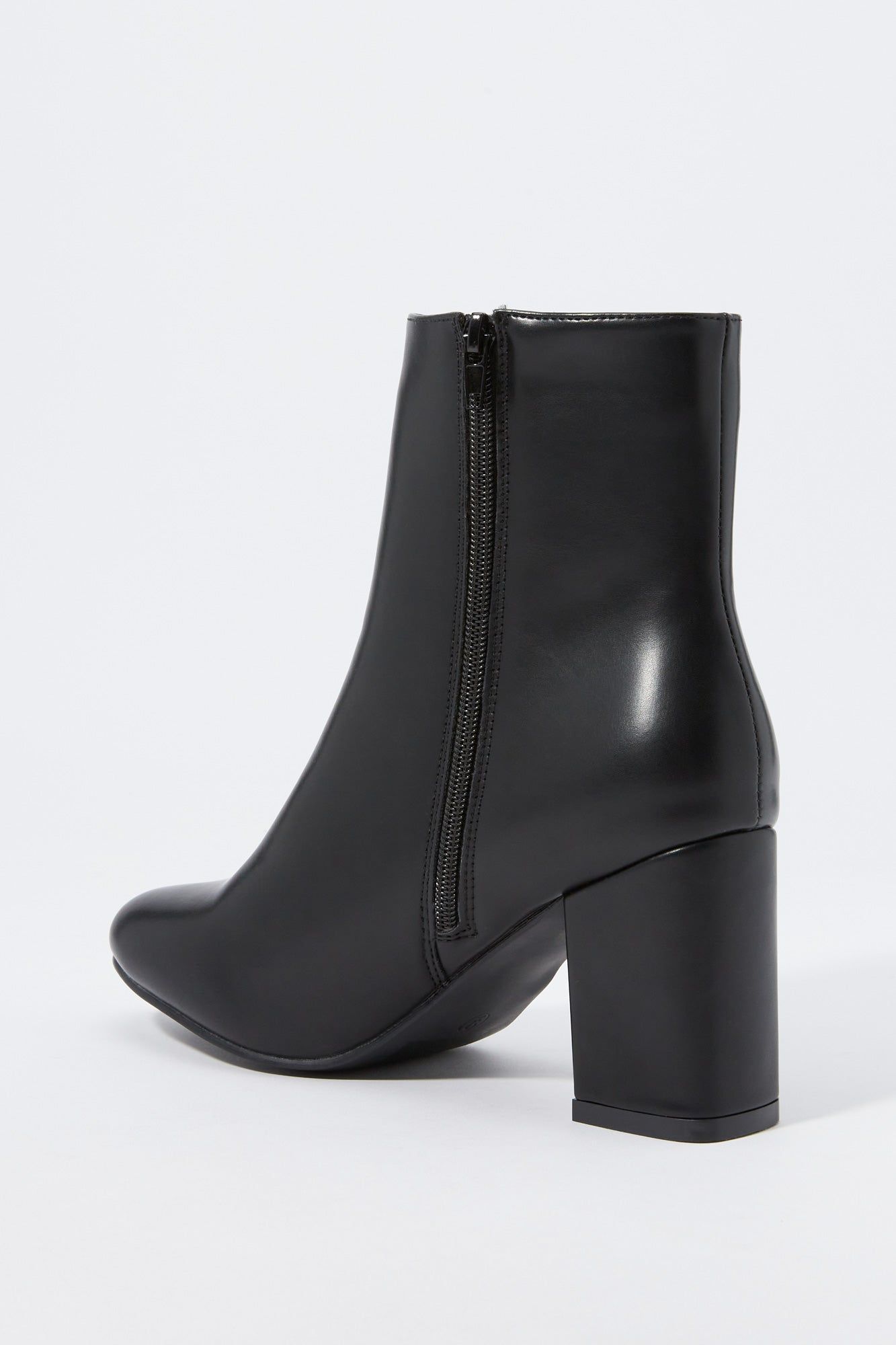 Faux-Leather Heeled Bootie sold by Charlotte Russe product image thumbnail 4