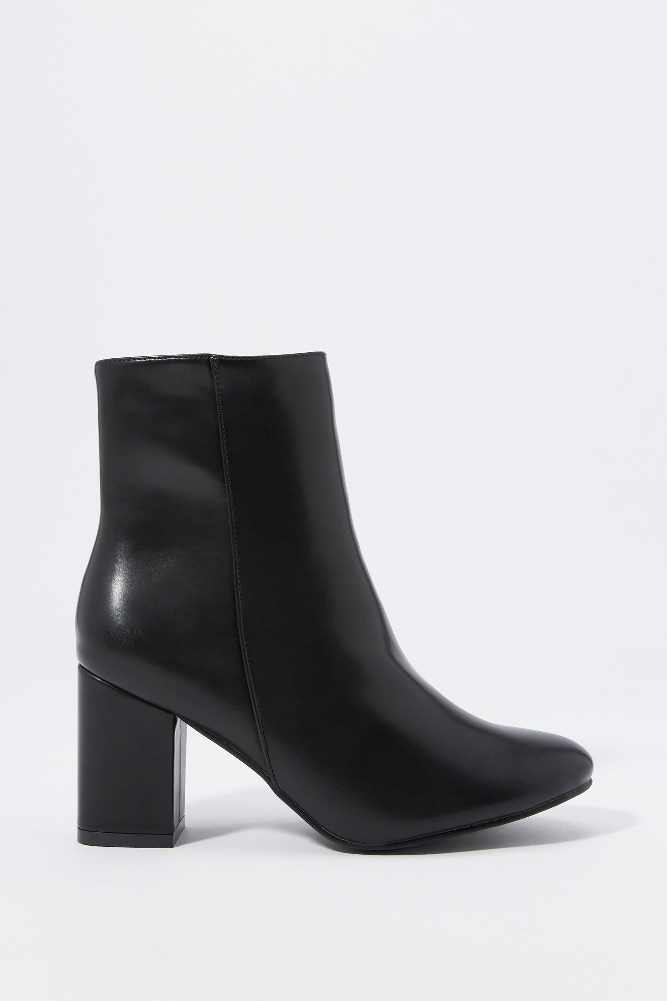 Faux-Leather Heeled Bootie sold by Charlotte Russe product image thumbnail 2