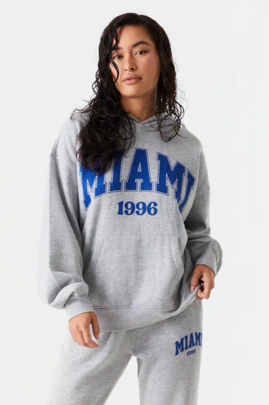 Miami Graphic Oversized Hoodie sold by Charlotte Russe