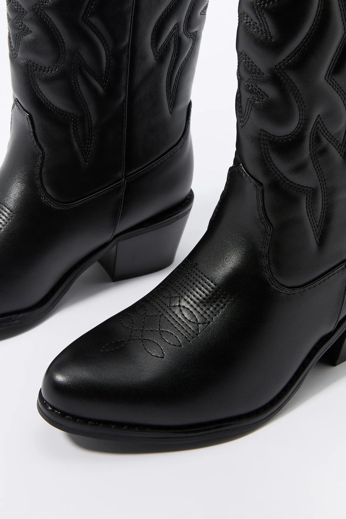 Faux Leather Tall Western Boot sold by Charlotte Russe product image thumbnail 3