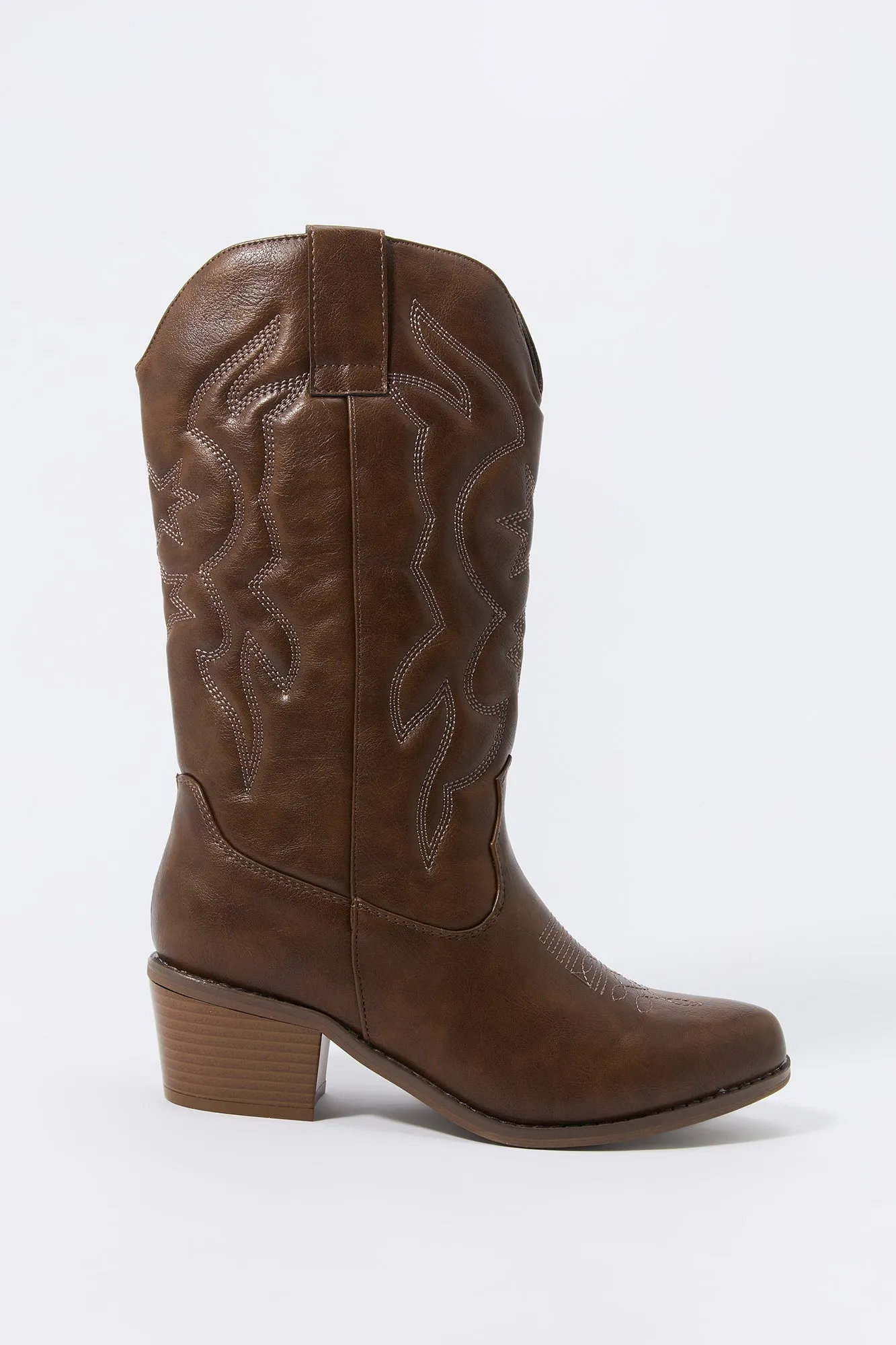Faux Leather Tall Western Boot sold by Charlotte Russe product image thumbnail 5