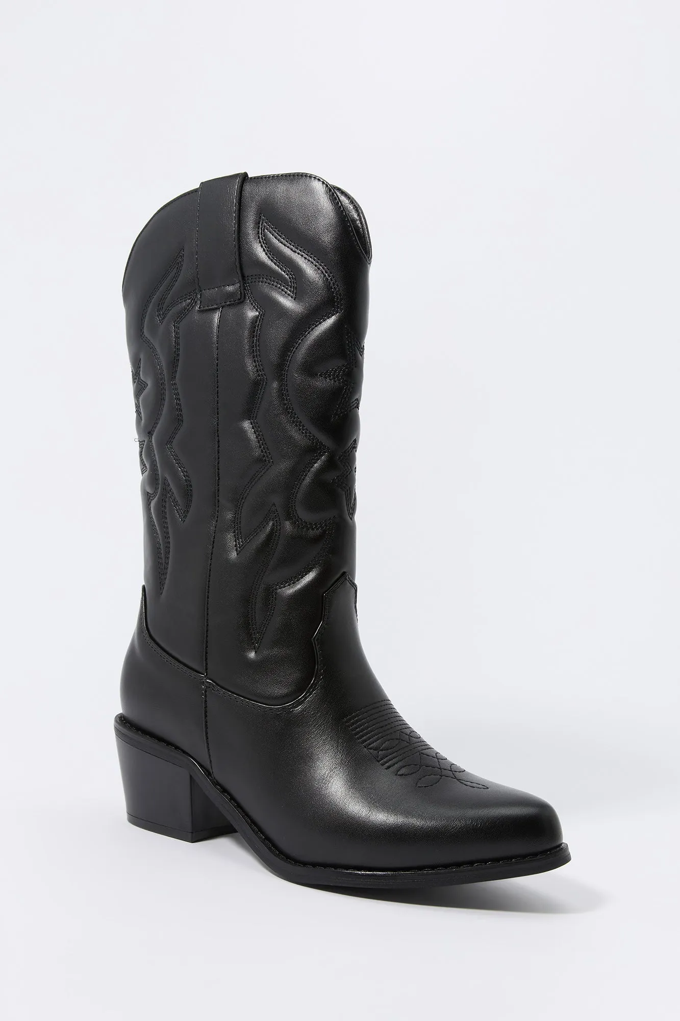 Faux Leather Tall Western Boot sold by Charlotte Russe product image thumbnail 2