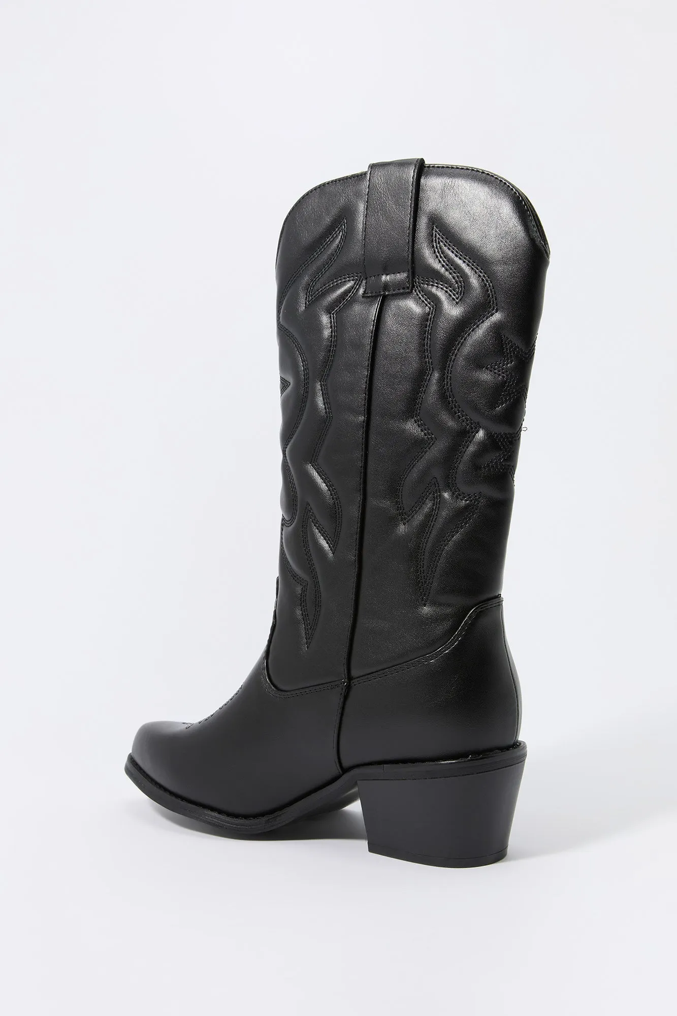 Faux Leather Tall Western Boot sold by Charlotte Russe product image thumbnail 4