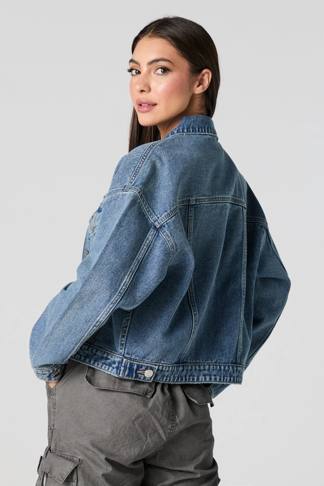 Denim Jacket sold by Charlotte Russe product image thumbnail 5