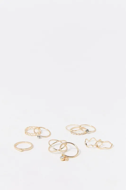 Clean Ring Set (10 Piece) sold by Charlotte Russe