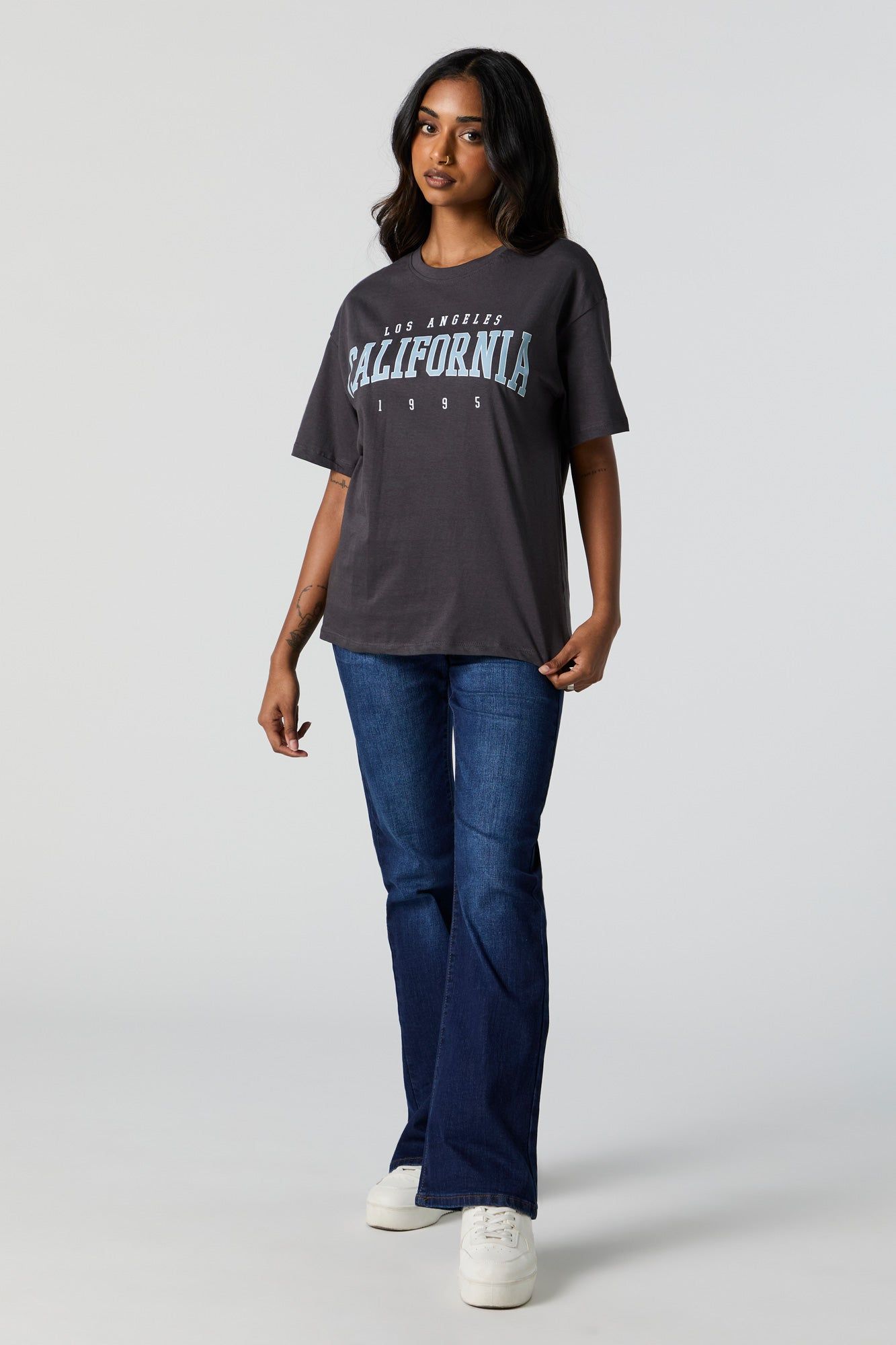 LA California Graphic Boyfriend T-Shirt sold by Charlotte Russe product image thumbnail 3