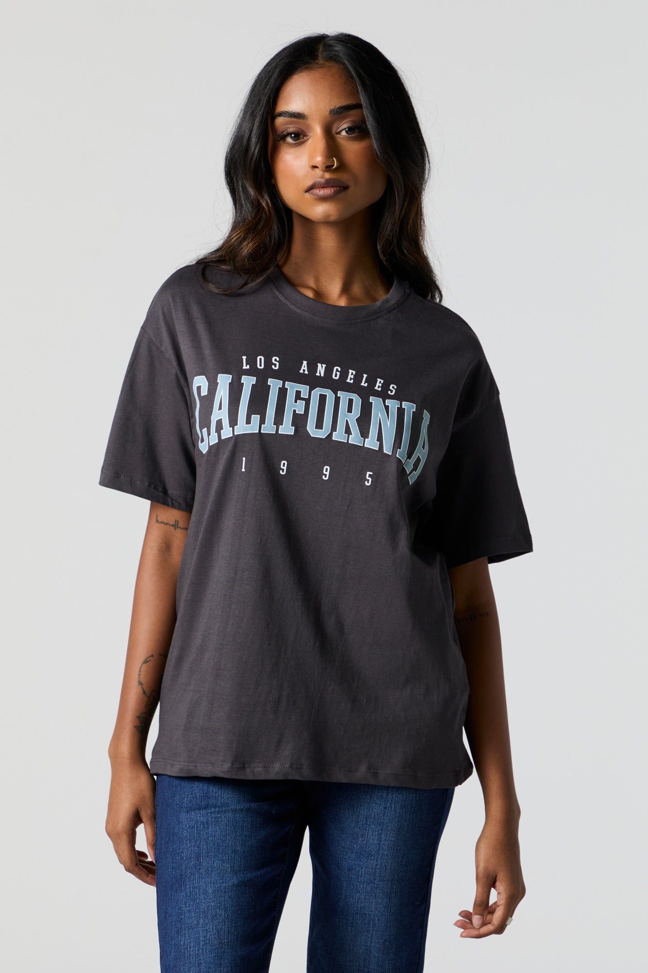 LA California Graphic Boyfriend T-Shirt sold by Charlotte Russe product image thumbnail 2