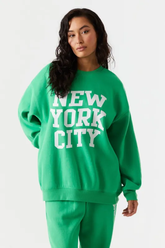 New York City Graphic Boyfriend Sweatshirt sold by Charlotte Russe