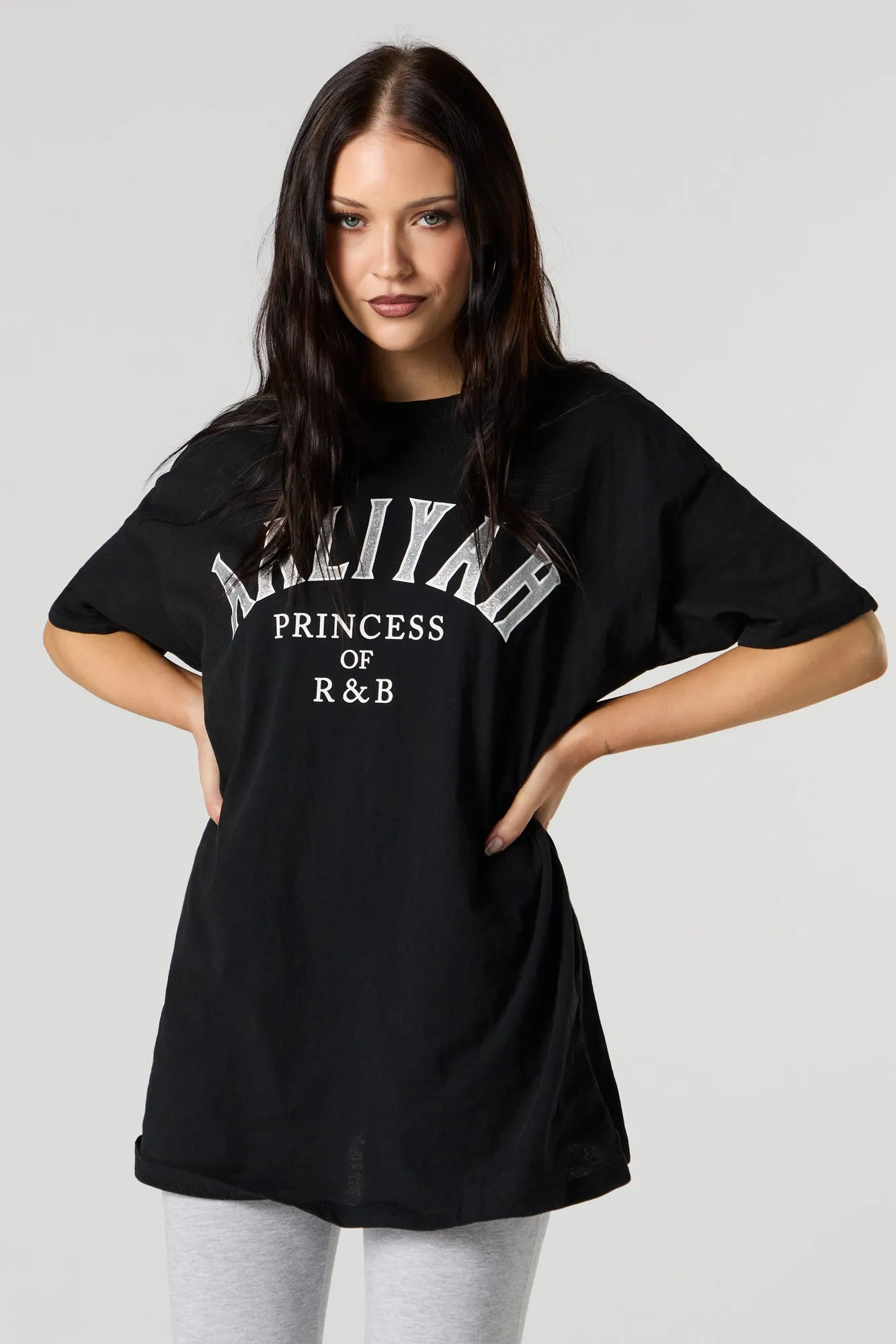 Aaliyah Graphic Boyfriend T-Shirt sold by Charlotte Russe