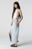Light Wash Denim Front Slit Maxi Skirt sold by Charlotte Russe