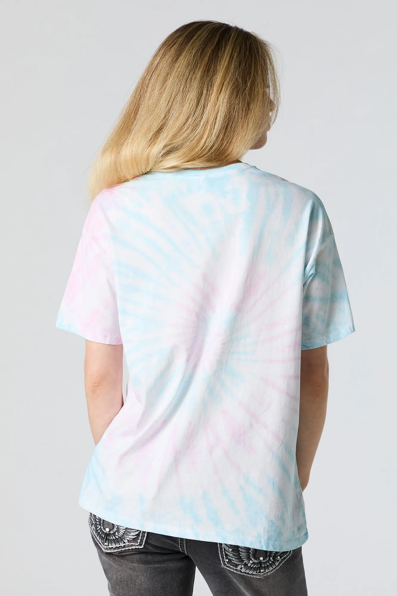Butterfly Graphic Tie-Dye T-Shirt sold by Charlotte Russe product image thumbnail 4