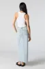 Light Wash Denim Front Slit Maxi Skirt sold by Charlotte Russe