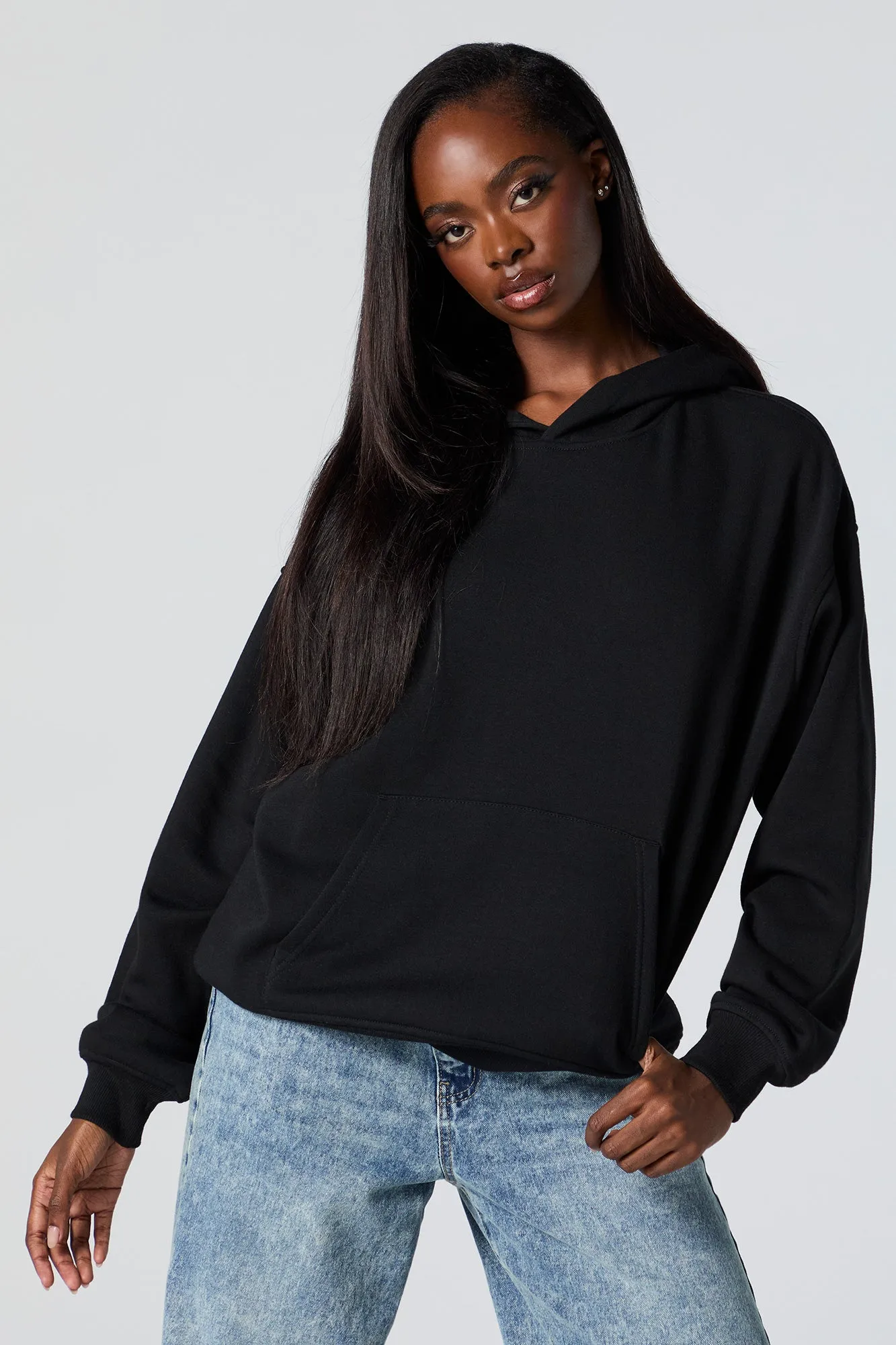 Soft Fleece Oversized Hoodie sold by Charlotte Russe product image thumbnail 4