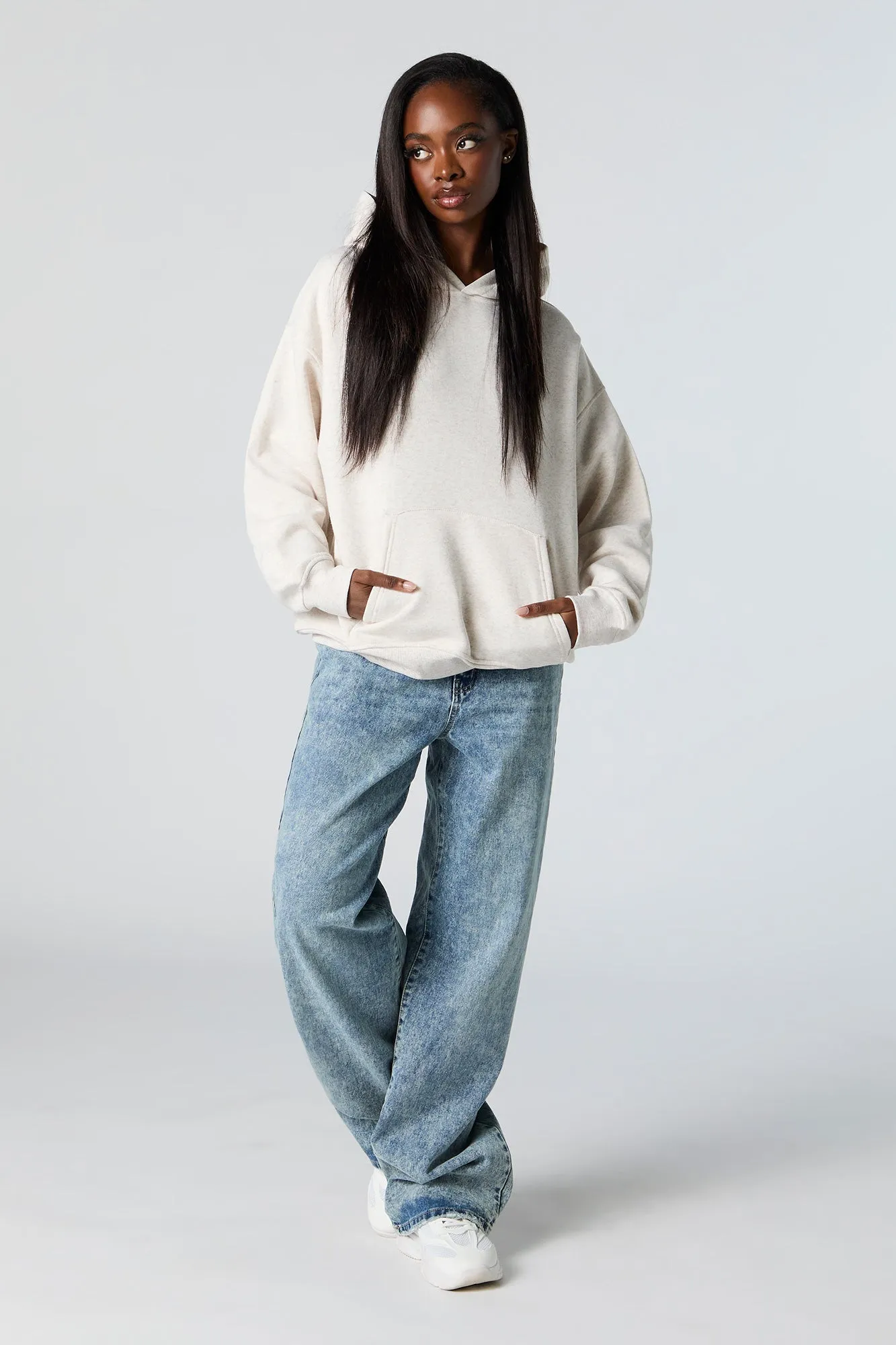 Soft Fleece Oversized Hoodie sold by Charlotte Russe product image thumbnail 3