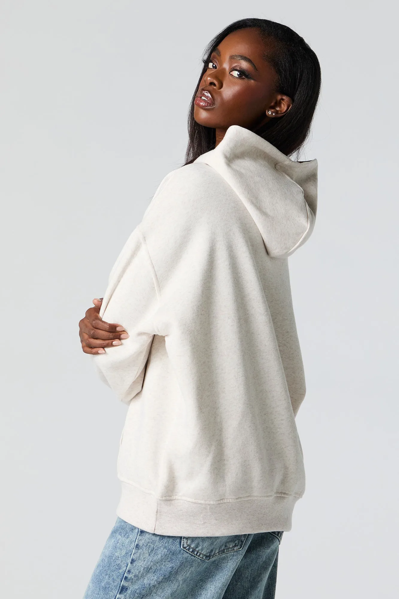 Soft Fleece Oversized Hoodie sold by Charlotte Russe product image thumbnail 2