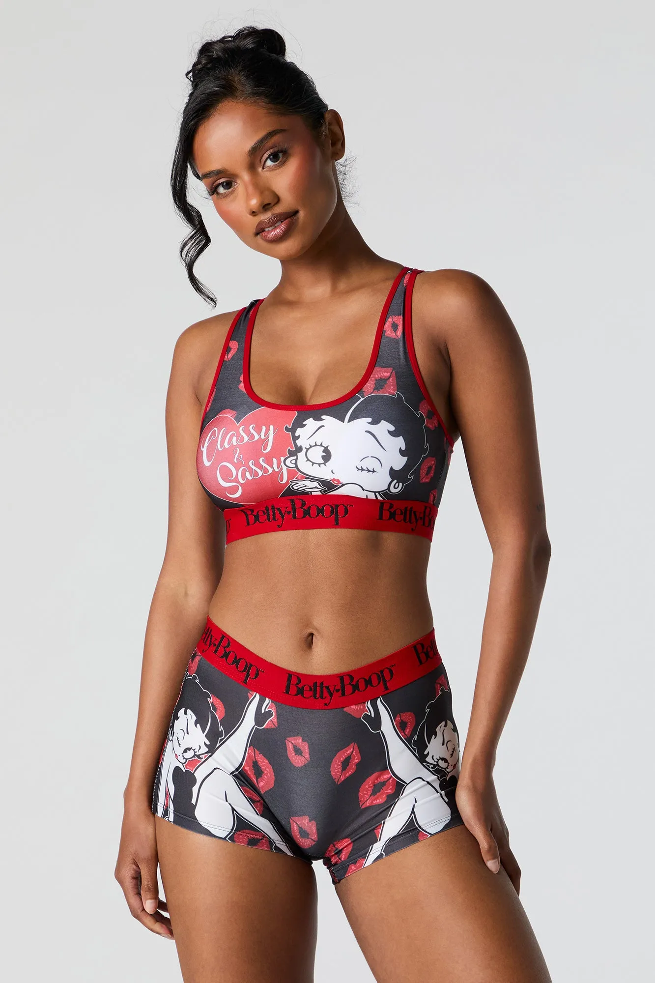 Betty Boop Bra and Short 2 Piece Pajama Set sold by Charlotte Russe