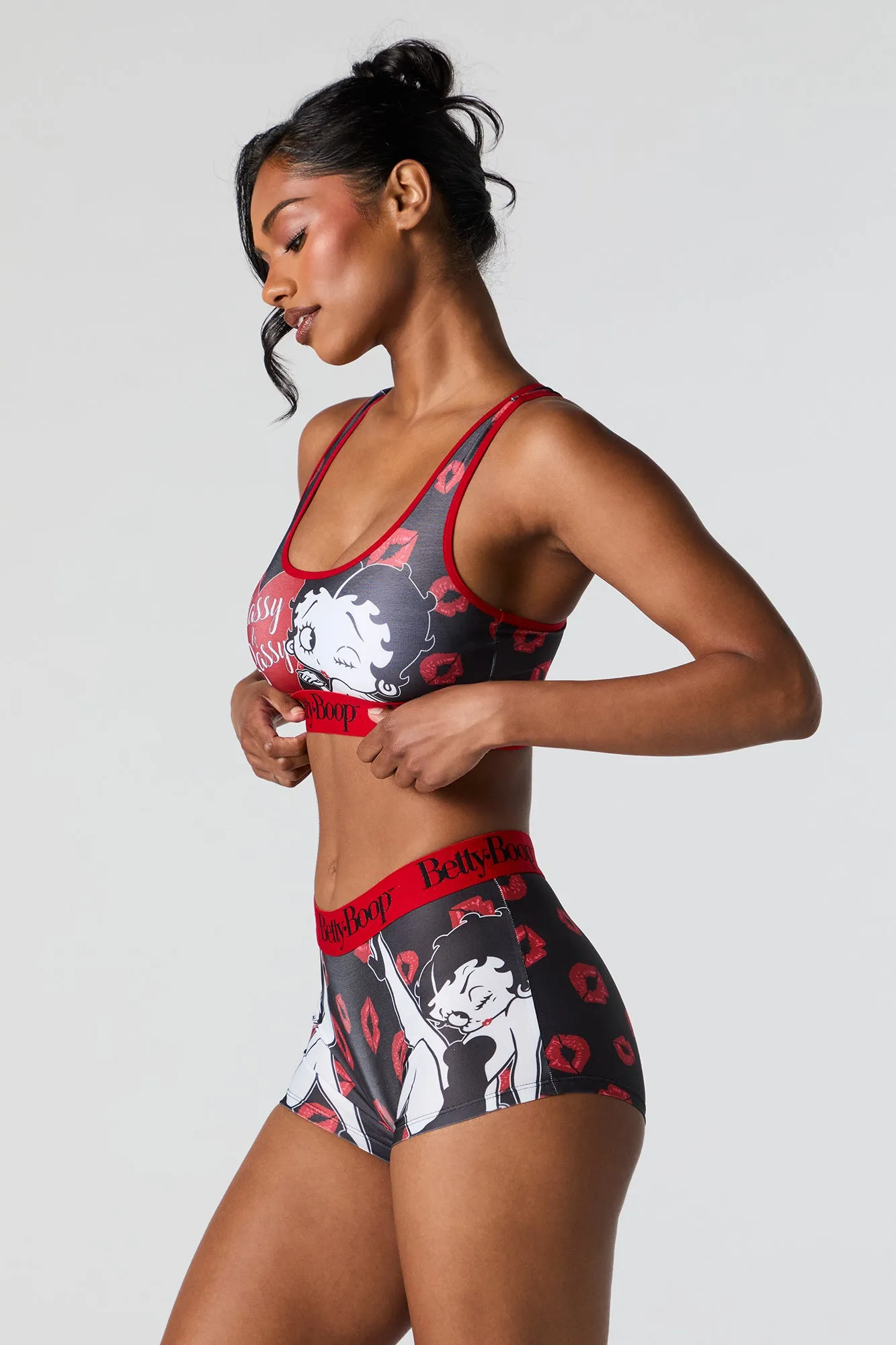 Betty Boop Bra and Short 2 Piece Pajama Set sold by Charlotte Russe product image thumbnail 2